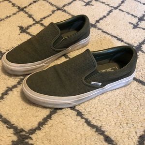 Olive green slip on women’s vans!